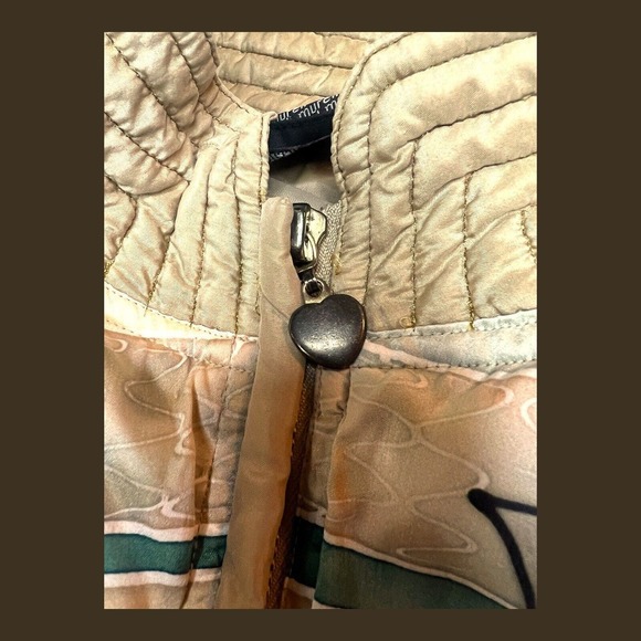 Muriel Women's Silk Track Suit Jacket Size XL Lined Cheetah Print Grandma Core - Picture 5 of 9